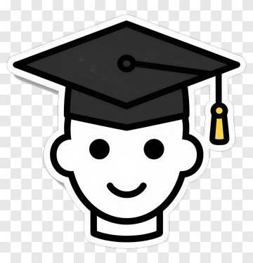Graduation Cap Wearing Smiling Student PNG