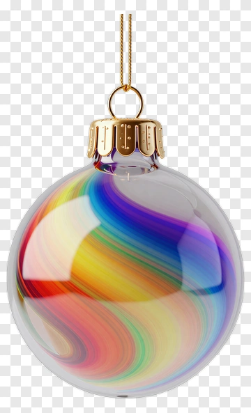 Colorful Christmas Ornament PNG