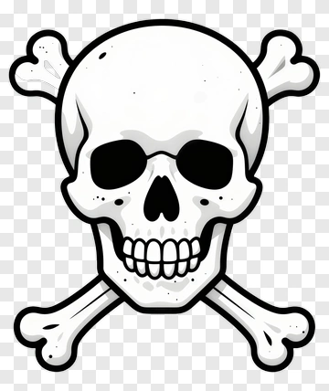 Cartoon Skull And Crossbones PNG