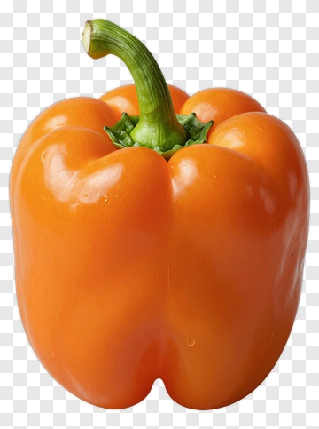 Orange Bell Pepper PNG