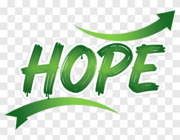 Hope Text With Green Arrows PNG