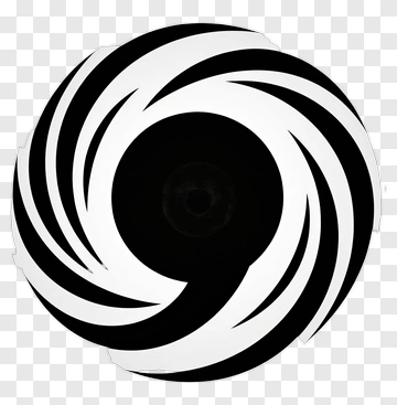 Spiral Black And White Design PNG