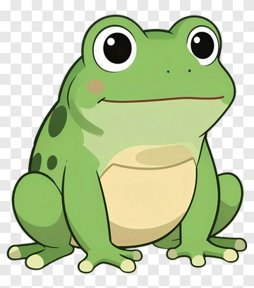 Cartoon Frog Sitting PNG
