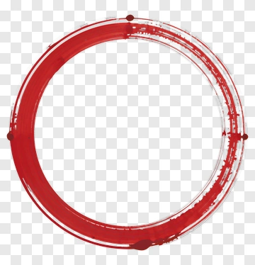 Red Circular Brush Stroke PNG
