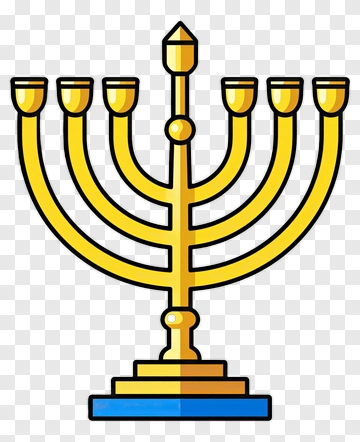 Golden Menorah PNG