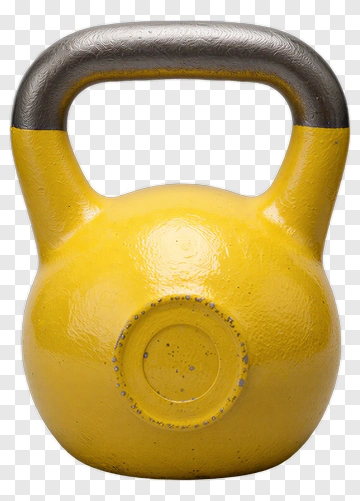 Yellow Kettlebell PNG
