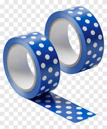 Blue Polka Dot Tape Roll PNG