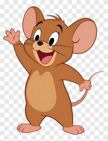 Cartoon Mouse Waving Hello PNG