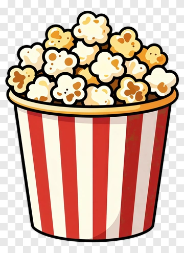 Cartoon Popcorn Bucket PNG