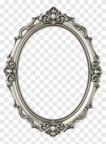 Vintage Silver Picture Frame PNG