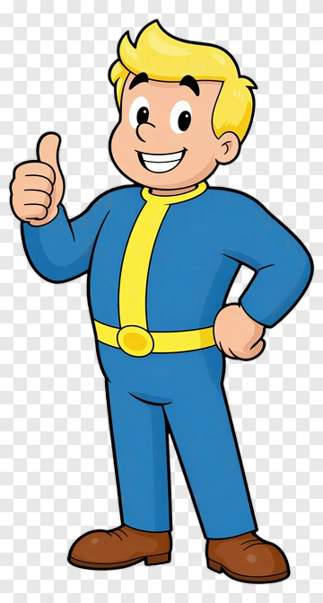 Cartoon Character Giving A Thumbs Up PNG