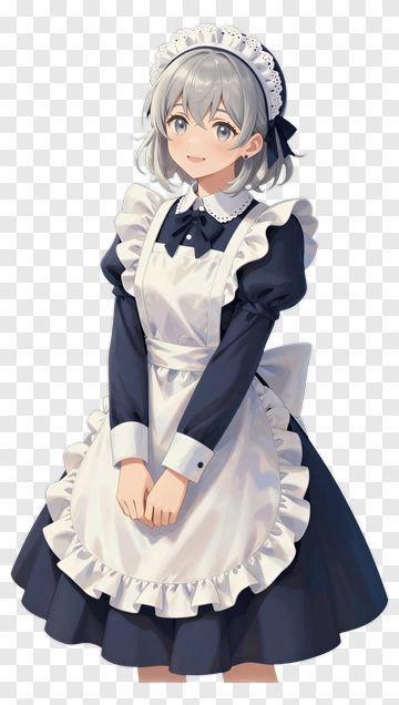 Maid In Classic Dress PNG