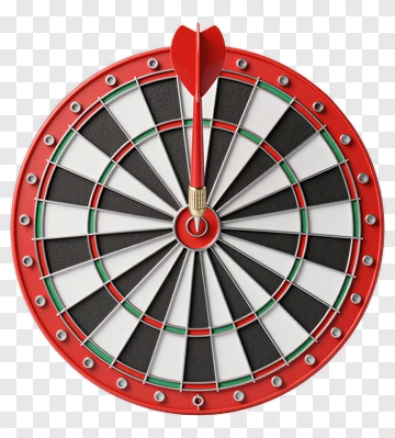 Dartboard With Red Dart PNG