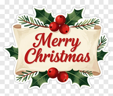 Merry Christmas Greeting Card PNG