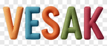 Colorful Letters Spelling Vesak PNG