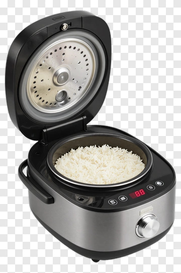 Rice Cooker With Steamed Rice PNG
