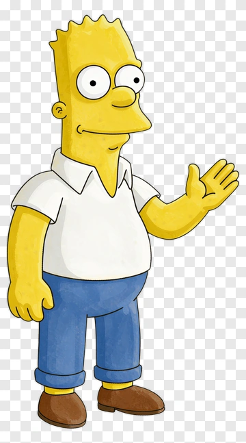 Cartoon Character Bart Simpson Waving PNG
