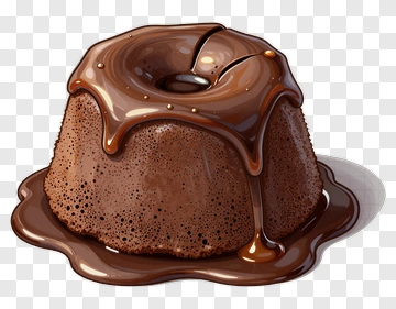 Chocolate Cake With Dripping Icing PNG