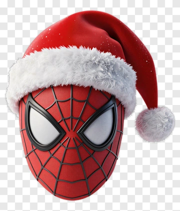 Spider-Man Wearing A Santa Hat PNG