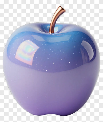 Glossy Purple Apple PNG