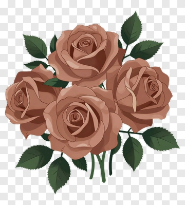 Brown Roses Bouquet PNG