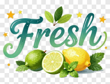 Fresh Lemons And Limes With Green Leaves PNG