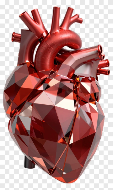 3D Heart Model PNG