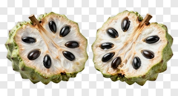 Sliced Cherimoya Fruit PNG