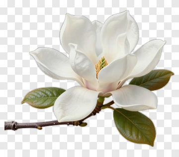 White Magnolia Flower PNG