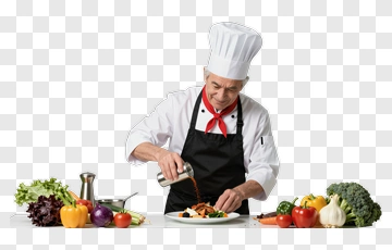 Chef Preparing A Meal With Fresh Vegetables PNG