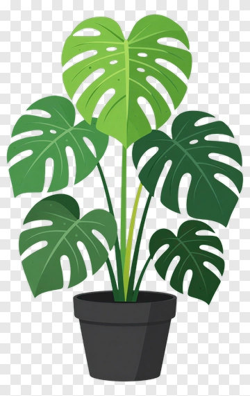 Monstera Plant In A Pot PNG
