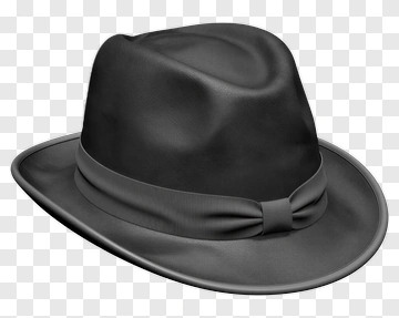 Black Fedora Hat PNG
