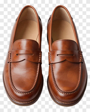 Brown Leather Loafers PNG