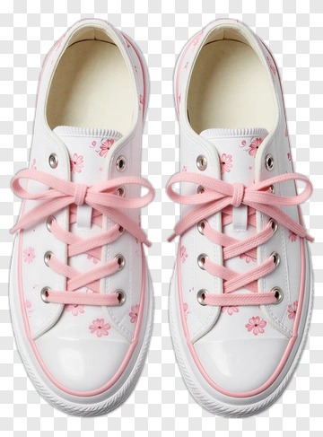 Pink Floral Sneakers PNG