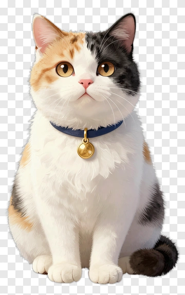 Calico Cat Sitting PNG
