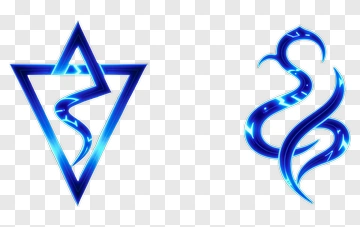 Blue Abstract Symbols PNG
