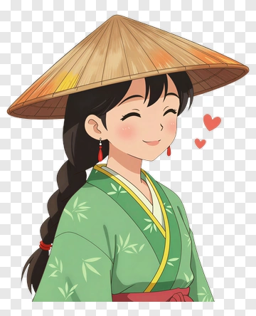 Smiling Woman In Traditional Clothing With A Hat PNG