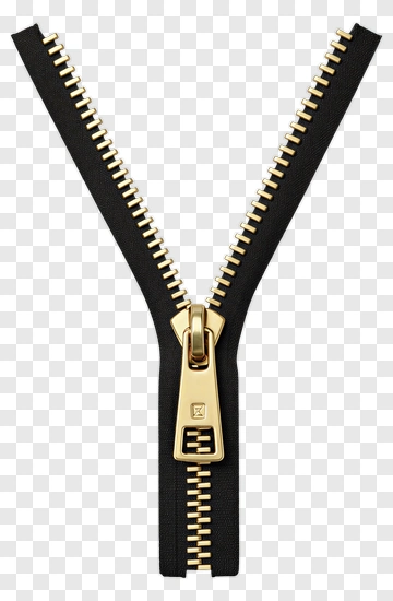 Gold Zipper With Black Tape PNG