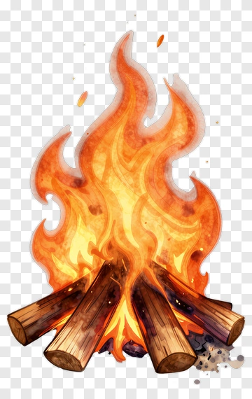 Campfire With Flames PNG