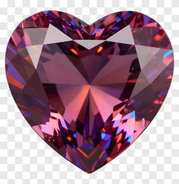 Heart-Shaped Gemstone PNG