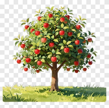 Colorful Apple Tree PNG