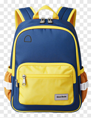 Blue And Yellow Backpack PNG
