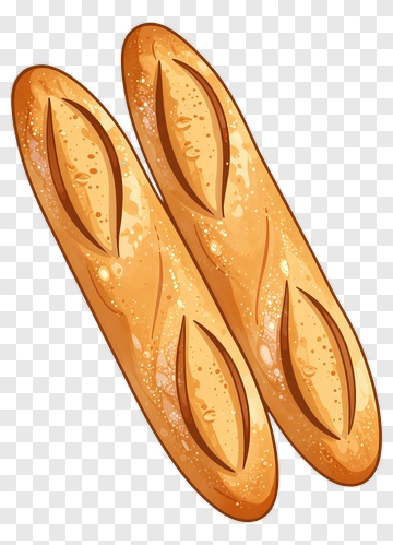 Baguette Bread Loaves PNG