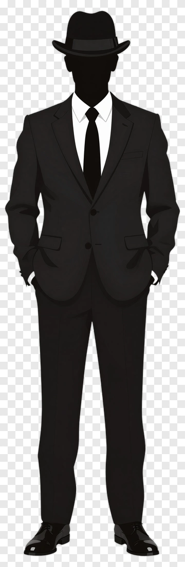 Silhouette Businessman In A Suit PNG