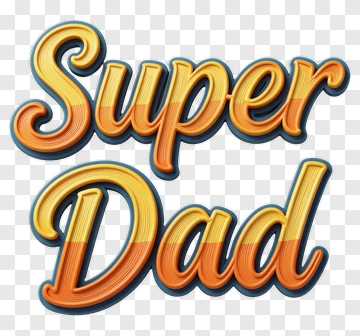 Super Dad Text Design PNG