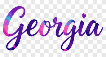 Colorful Georgia Text Design PNG