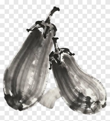 Black And White Eggplants PNG
