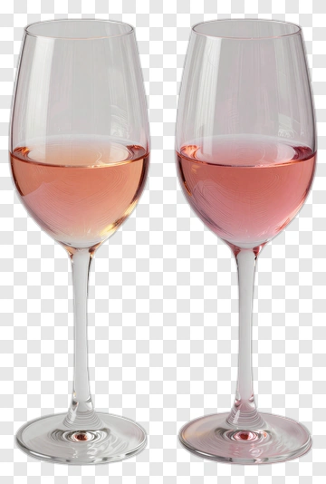 Two Glasses Of Rosé Wine PNG