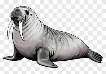 Cartoon Walrus PNG