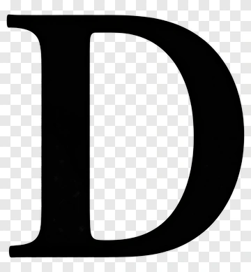 Black Letter D PNG
